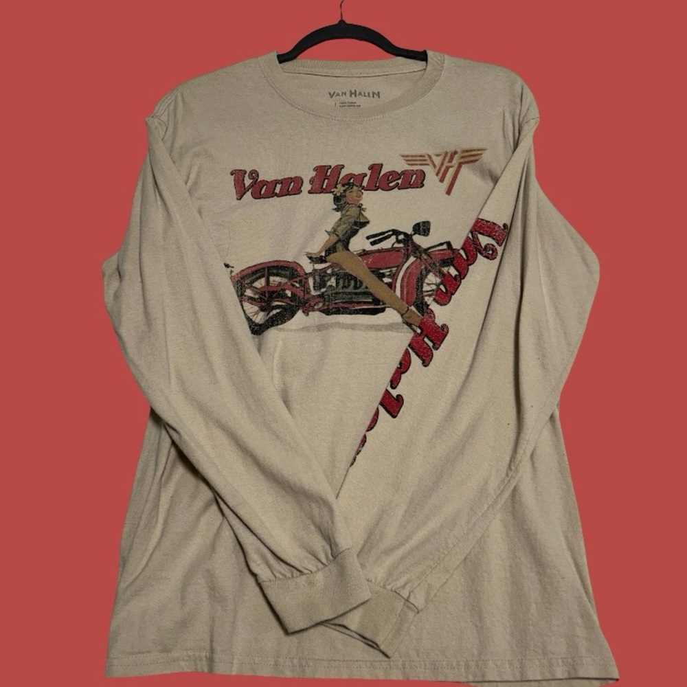 PacSun Beige Van Halen Graphic Long Sleeve Tee